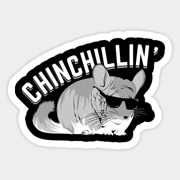 Chinchillin Chinchilla Animal Lover Gift Sticker by Dolde08